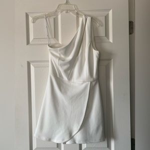 Lulu one shoulder white dress with skort!